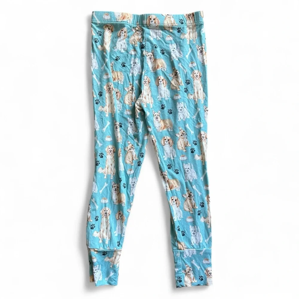 Lev Baby Bamboo Pajama Set Blue Dog Print Size 3T Soft Sleepwear Loungewear
